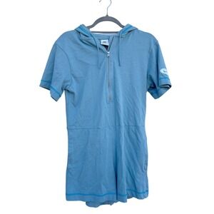 Nike Icon Clash Romper Shorts, Hooded,‎ Blue, Half Zip, Embroidered Log, XS